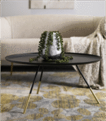 Orson Coffee Table W/ Metal Gold Cap